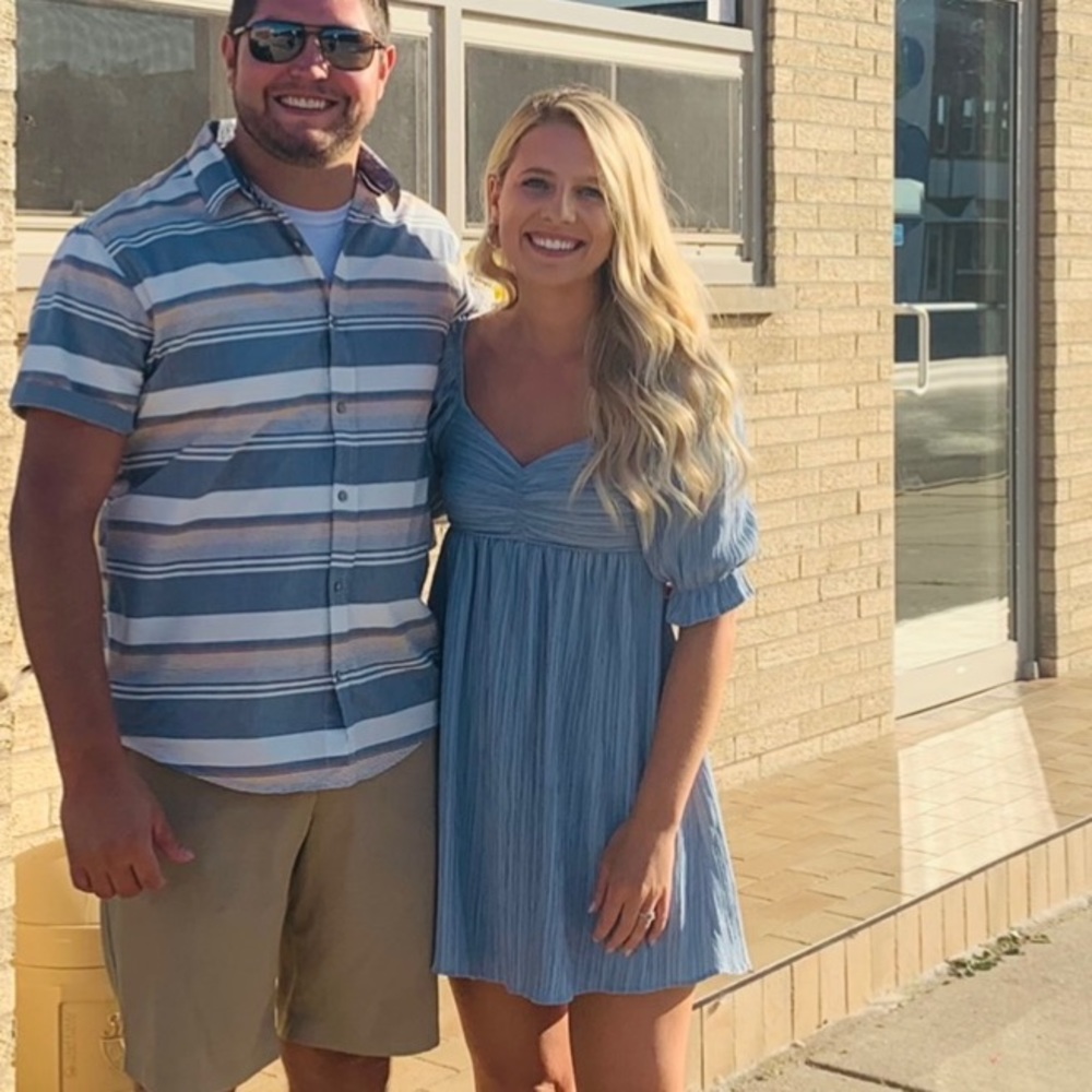 Blue short dress